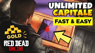 How to GET UNLIMITED CAPITALE  GOLD FAST amp EASY SOLO in RED DEAD ONLINE [upl. by Cedell75]