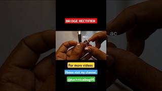 Bridge rectifier bridgerectifier actodc shorts youtubeshorts [upl. by Evoy861]