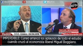 MONUMENTAL cruce entre Santiago Cúneo y el economista liberal Miguel Boggiano [upl. by Nodnal]