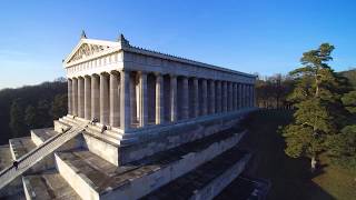 Drohnenflug über die Gedenkstätte Walhalla Regensburg Donaustauf  Yuneec q500 4k [upl. by Llevol]