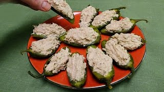 Pickled Jalapeños Stuffed with Tuna [upl. by Eiramnna]