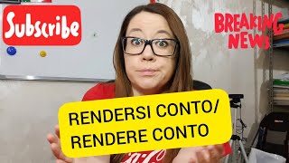 Rendersi conto или rendere conto [upl. by Ag]