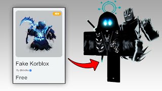 22 BEST FREE FAKE KORBLOX amp FREE ITEMS ON ROBLOX 2024 [upl. by Fonsie]