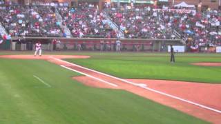 Mings First Pitch  2011 NYPL AllStar Game [upl. by Omissam417]