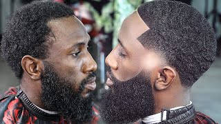 🔥EPIC TRANSFORMATION🔥HE PAID 250 FOR THIS HAIRCUT LOW TAPER FADED BEARD BARBER TUTORIAL [upl. by Newra]