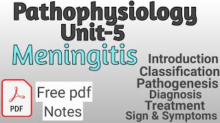 Meningitis  Meningitis diseases  Pathophysiology unit5  b pharmacy 2 sem  pharmacy by anuj [upl. by Nuawad]