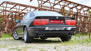 BMW E31 840Ci V8 sound with Supersprint full exhaust system [upl. by Saisoj992]