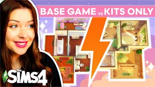 Base Game vs Kits Only Build Challenge in The Sims 4 [upl. by Ruenhcs958]