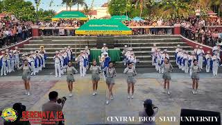 CAMARINES SUR POLYTECHNIC COLLEGES  SERENATA 12 BRASS BAND FESTIVAL AND MAJORETTE MILITARY PARADE [upl. by Ozne]