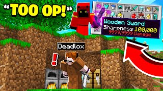 Minecraft Manhunt but I trolled with Sharpness 100000 [upl. by Maitund868]