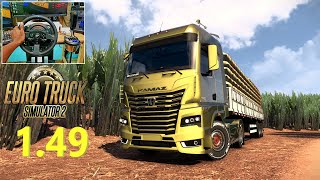 Kamaz 54901 K5  Aggressive driving via Mapa RBR 149 Brazil  ETS2 steering Wheel Gameplay [upl. by Bobker]