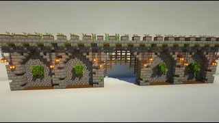 Minecraft Stone Wall Design Ideas  How to build Tutorial [upl. by Jestude455]