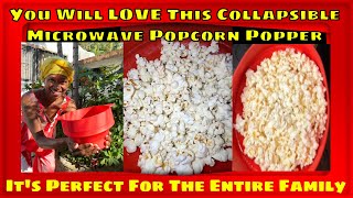 The Collapsible Microwave Silicone Popcorn Popper by Housewares Solutions [upl. by Huldah]