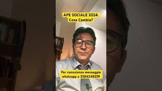 Ape Sociale 2024 Nuovi requisiti [upl. by Valsimot]