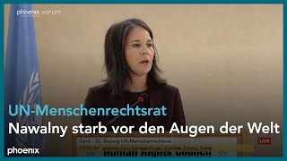 Annalena Baerbock B90Grüne bei der 55 Sitzung des UNMenschenrechtsrats in Genf  260224 [upl. by Airbas]