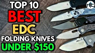 The Top 10 Best EDC Folding Knives Under 150  2024 [upl. by Borszcz113]