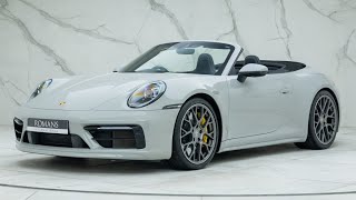 2019 Porsche 911 992 Carrera 4S Cabriolet  Crayon  Walkaround  Engine amp Exhaust Sound [upl. by Hgielanna]