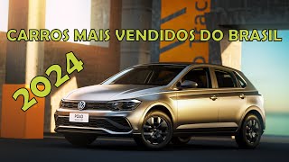 Carros mais vendidos do Brasil 2024  até 22 de janeiro [upl. by Aienahs]