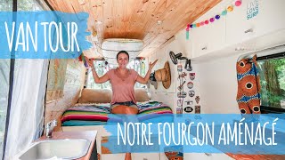 VAN TOUR  Visite de notre FOURGON AMÉNAGÉ après 1 an de voyage  SPRINTER avec douche et toilettes [upl. by Wamsley]