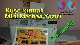 Mini Matbaa Kuşe Yazıcı ısıtma Sistemli tanıtım Türkiyede ilk [upl. by Edora]