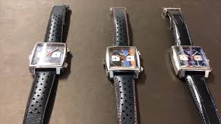 Tag Heuer Monaco in three types CAW211PFC6356 vs CAW211RFC6401 vs CAW2111FC6183 VS [upl. by Nairret]