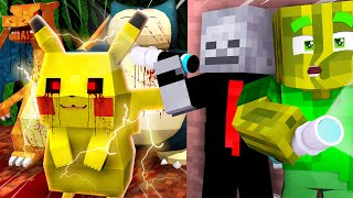 24 STUNDEN bei PIKACHUEXE ÜBERNACHTEN  Minecraft MONSTER VILLA [upl. by Augustus]