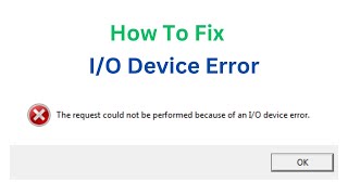 The request could not be performed because of an io device error [upl. by Ttennej410]