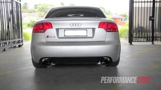 Audi RS 4 B7 engine sound aftermarket exhaust [upl. by Eveivaneg]