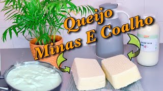 QUEIJO COALHO E QUEIJO MINAS mais fácil do mundo [upl. by Eyllek]