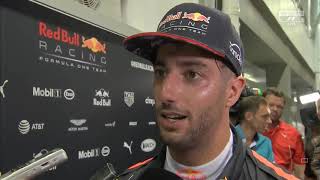 Daniel Ricciardo interview after Singapore FP2 quotIm not surprised Im good looking and fastquot [upl. by Adnwahsor]