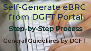 BRC  How to Generate eBRC from DGFT Portal  SelfGeneration Explained StepbyStep Guide [upl. by Yellehs]