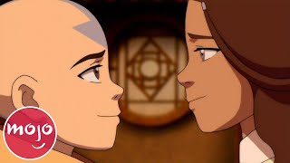 Top 10 Katara amp Aang Moments on Avatar The Last Airbender [upl. by Kcirej]