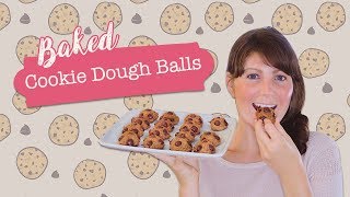 COOKIE DOUGH BALLS  HEALTHY WORKOUT SNACKS  6 INGREDIENTS [upl. by Lexine637]