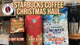 Whole Bean Coffee Haul Starbucks Christmas Reserve Christmas Blend Winter Blend [upl. by Ellohcin]