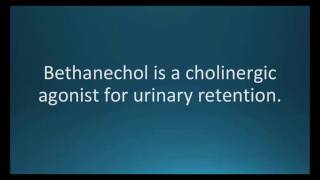 How to pronounce bethanechol Urecholine Memorizing Pharmacology Flashcard [upl. by Garrik]