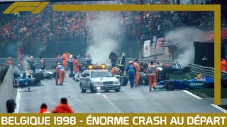 GrandPrix de Belgique 1998  Enorme crash au départ [upl. by Vullo]