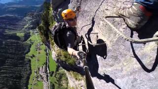 Klettersteig Mürren Gimmelwald Via Ferrata Full HD Qualität [upl. by Acimat617]