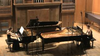 Brahms Sonata fmoll for two pianos  Anastasia amp Lubov Gromoglasova [upl. by Yila]