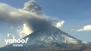 Mexico’s Popocatépetl volcano eruption prompts evacuation warnings [upl. by Ivetts894]