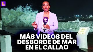 Olas de más de 3 metros en el Callao Videos del oleaje anómalo en La Punta [upl. by Adnohrahs]