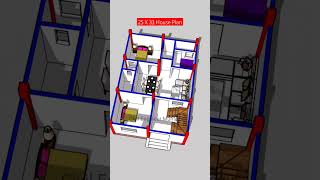 2bhkhouseplan floorplan 3dhouseplan buildingplan drawing ghar naksha [upl. by Efi]