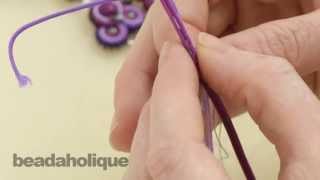 How to do Soutache Bead Embroidery Part 1 How to Make a Shaping Stitch [upl. by Llewol]