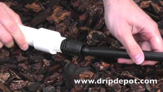 How To Attach Drip Irrigation Tubing Directly to PVC Pipe [upl. by Ary734]