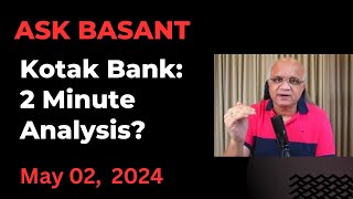 Kotak Bank2 Minute Analysis [upl. by Anatola]