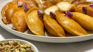 QATAYEF RECIPE  قطايف  قطايف بالقشطة قطايف بالجوز [upl. by Masha]