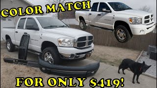 Color Matching the Bumpers on my 2006 Dodge Ram 2500 for only 419 [upl. by Hannus166]