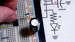 555 timer monostable mode one shot step by step circuit build following diagram [upl. by Zrike404]