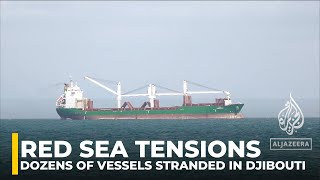 Dozens of vessels stranded in Djibouti as Houthis ‘set new rules’ in Red Sea [upl. by Neimad356]