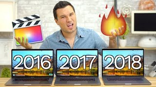 2016 vs 2017 vs 2018 15quot Macbook Pro Video Editing Comparison [upl. by Natek]