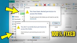 Fix You dont currently have permission to access this folder Error in Windows 101187  FIXED ✅ [upl. by Dlanod]